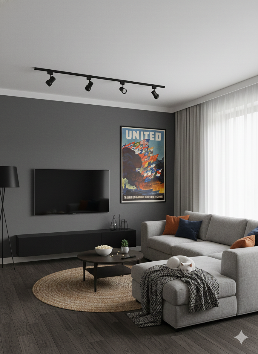 World War II Allied Coalition Poster 1943 1943 World War II propaganda poster promoting Allied unity under the United Nations banner, featuring bold wartime graphics and global cooperation themes.