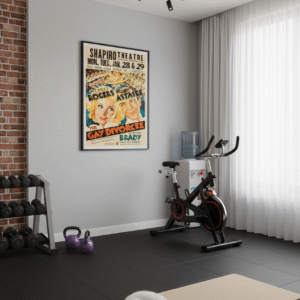 1934 The Gay Divorcee movie poster featuring Fred Astaire and Ginger Rogers in a classic Hollywood musical with elegant dance and Art Deco style.