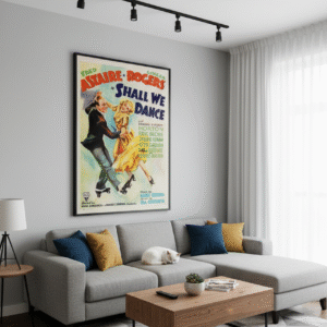 Fred Astaire & Ginger Rogers on Screen, 1937 – Classic Hollywood Musical Poster