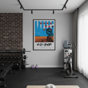 Japanese release poster for Easy Rider showing 1960s counterculture road movie imagery, featuring motorcycles, freedom themes, and New Hollywood cinema style