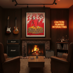 1970 psychedelic rock benefit concert poster featuring Jefferson Airplane with bold counterculture graphics and classic San Francisco rock imagery.