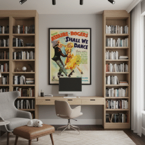 Fred Astaire & Ginger Rogers on Screen, 1937 – Classic Hollywood Musical Poster