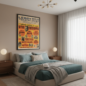 Otis Redding, Sam & Dave, Percy Sledge 1966 Pawtucket, RI Concert Poster