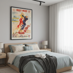 1936 Follow the Fleet movie poster featuring Fred Astaire and Ginger Rogers in a classic Hollywood musical with naval themes and elegant dance imagery.