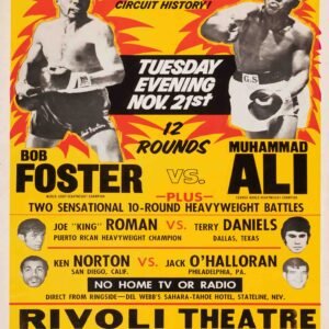 1972 Heavyweight Championship Poster Bob Foster Vs Muhammad Ali