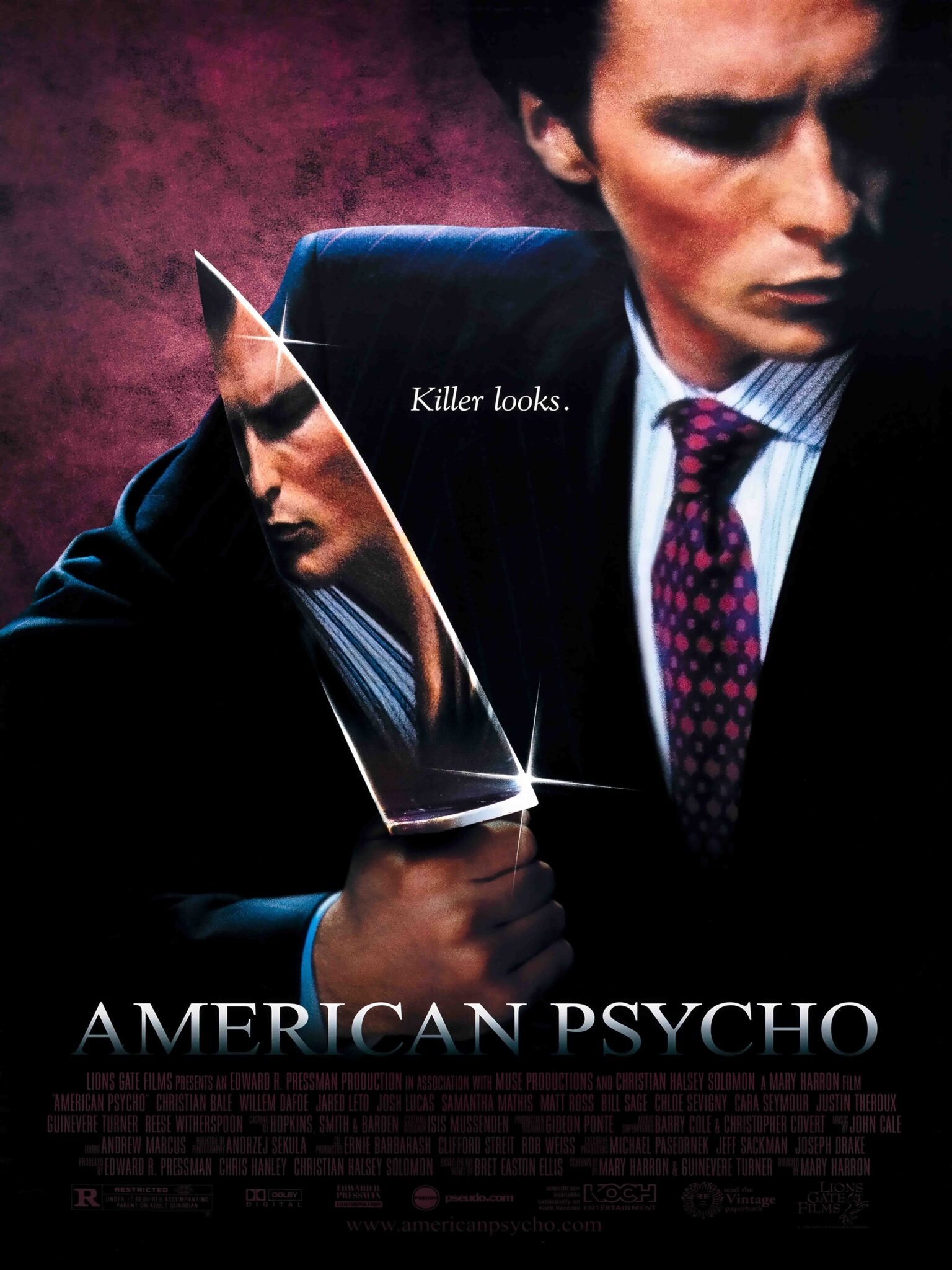 American Psycho 2000 Horror Movie Poster American Psycho 2000 Horror Movie Poster