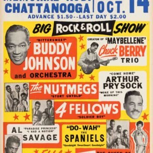 Chuck Berry 1955 Big Rock & Roll Show Rookie Concert Poster