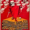 1970 psychedelic rock benefit concert poster featuring Jefferson Airplane with bold counterculture graphics and classic San Francisco rock imagery.