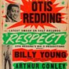 1965 Otis Redding promotional poster for the Respect era, featuring bold retro typography and classic Southern soul rhythm and blues styling.