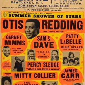Otis Redding, Sam & Dave, Percy Sledge 1966 Pawtucket, RI Concert Poster