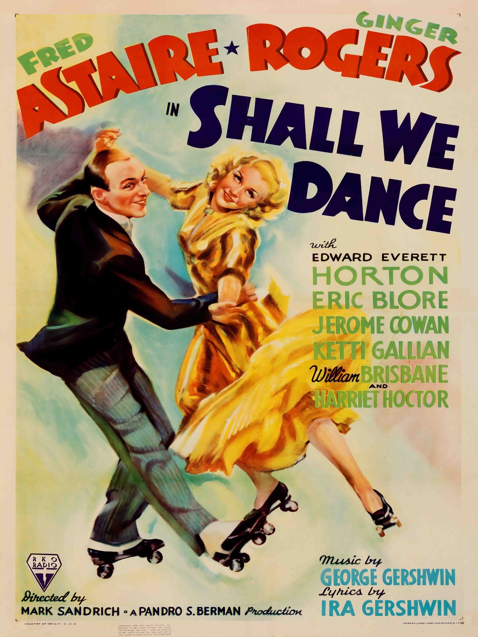 Fred Astaire & Ginger Rogers on Screen, 1937 – Classic Hollywood Musical Poster Fred Astaire & Ginger Rogers on Screen, 1937 – Classic Hollywood Musical Poster