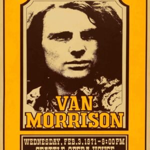 1971 Van Morrison concert poster featuring classic early-1970s rock and soul design with expressive typography and live performance styling.
