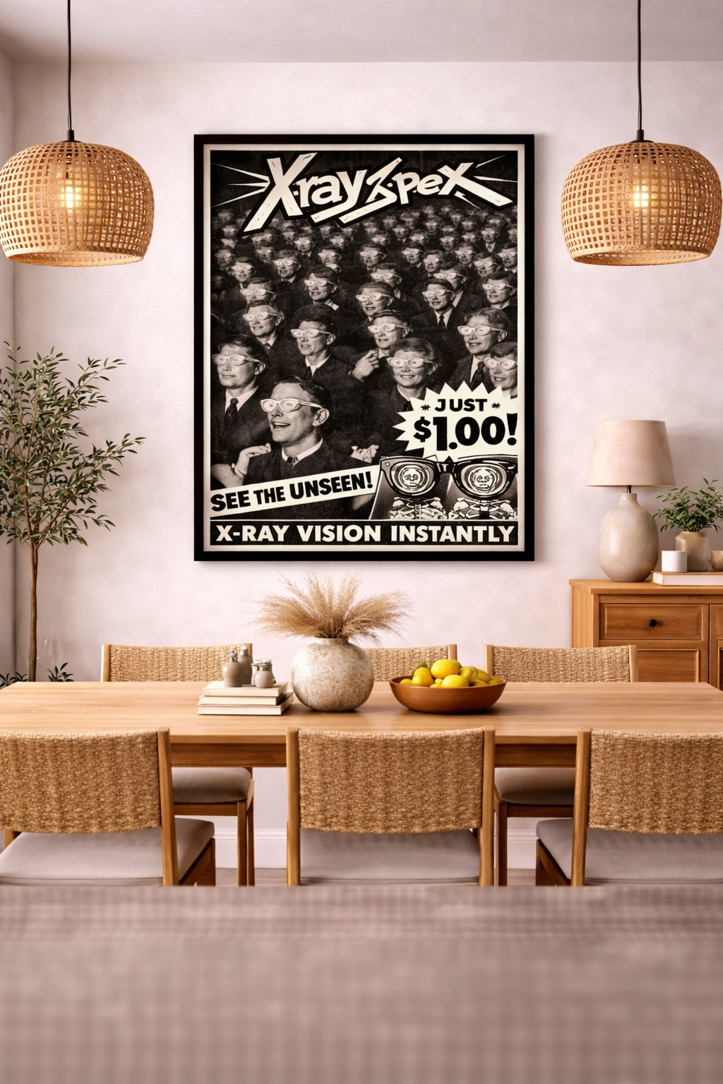 Vintage X-Ray Glasses Poster – Classic 60s Gag Gift Advert Wall Art Vintage X-Ray Glasses Poster – Classic 60s Gag Gift Advert Wall Art