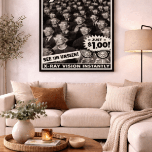 Vintage X-Ray Glasses Poster – Classic 60s Gag Gift Advert Wall Art