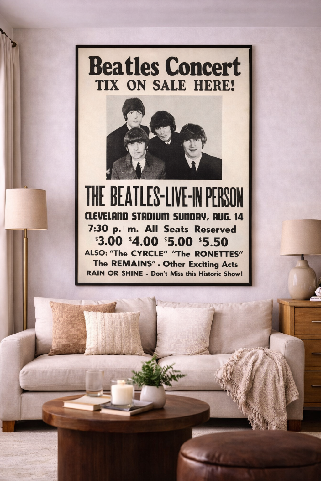 The Beatles 1966 Final Tour Concert Poster The Beatles 1966 Final Tour Concert Poster