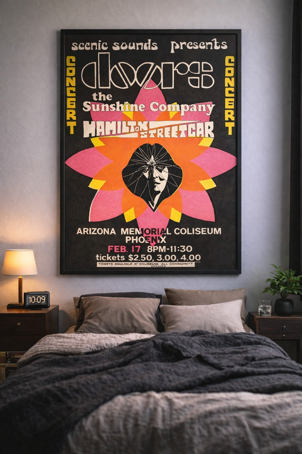 The Doors 1968 Concert Poster – Vintage Psychedelic Rock Music Print The Doors 1968 Concert Poster – Vintage Psychedelic Rock Music Print