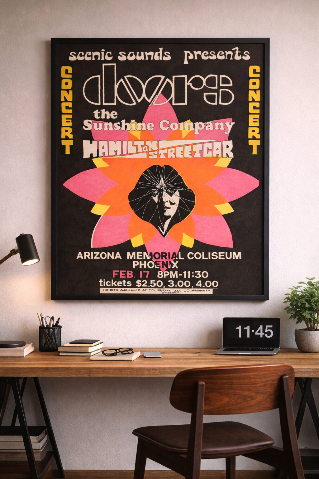 The Doors 1968 Concert Poster – Vintage Psychedelic Rock Music Print The Doors 1968 Concert Poster – Vintage Psychedelic Rock Music Print