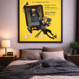 Vintage 1928 The Cameraman Poster – Buster Keaton Silent Film Print