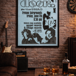 The Doors Vintage 1968 Poster – Classic Psychedelic Rock Concert Print