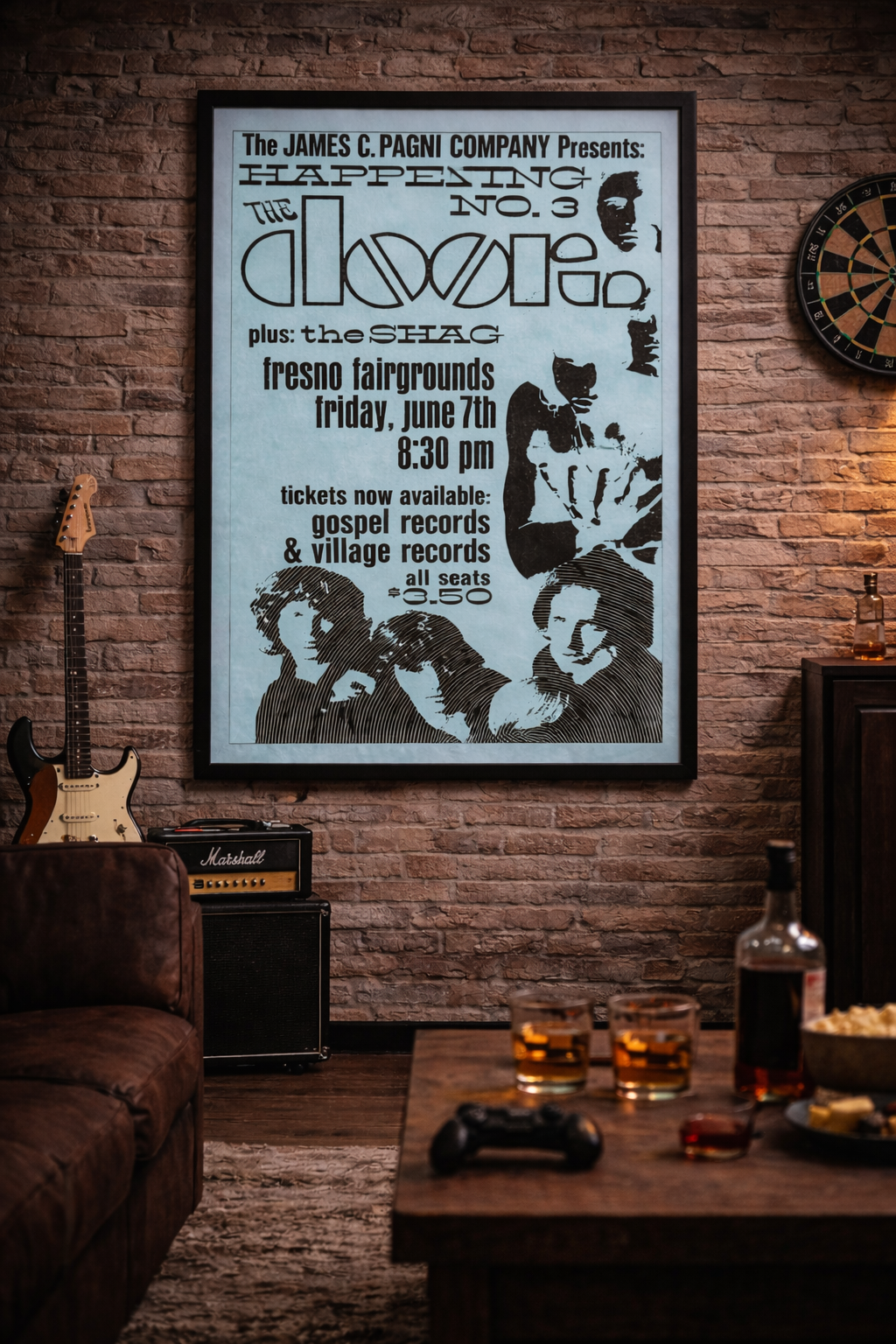 The Doors Vintage 1968 Poster – Classic Psychedelic Rock Concert Print The Doors Vintage 1968 Poster – Classic Psychedelic Rock Concert Print