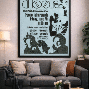 The Doors Vintage 1968 Poster – Classic Psychedelic Rock Concert Print