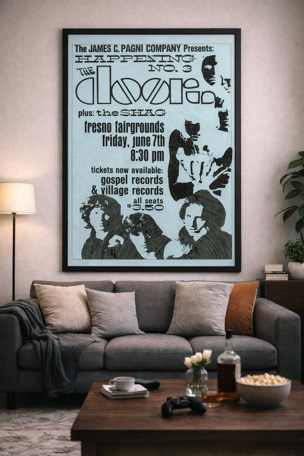 The Doors Vintage 1968 Poster – Classic Psychedelic Rock Concert Print The Doors Vintage 1968 Poster – Classic Psychedelic Rock Concert Print