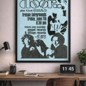 The Doors Vintage 1968 Poster – Classic Psychedelic Rock Concert Print