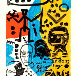 A.R. Penck 1983 German Exhibition Poster