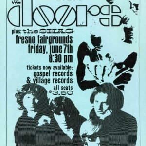 The Doors Vintage 1968 Poster – Classic Psychedelic Rock Concert Print