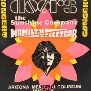 The Doors 1968 Concert Poster – Vintage Psychedelic Rock Music Print