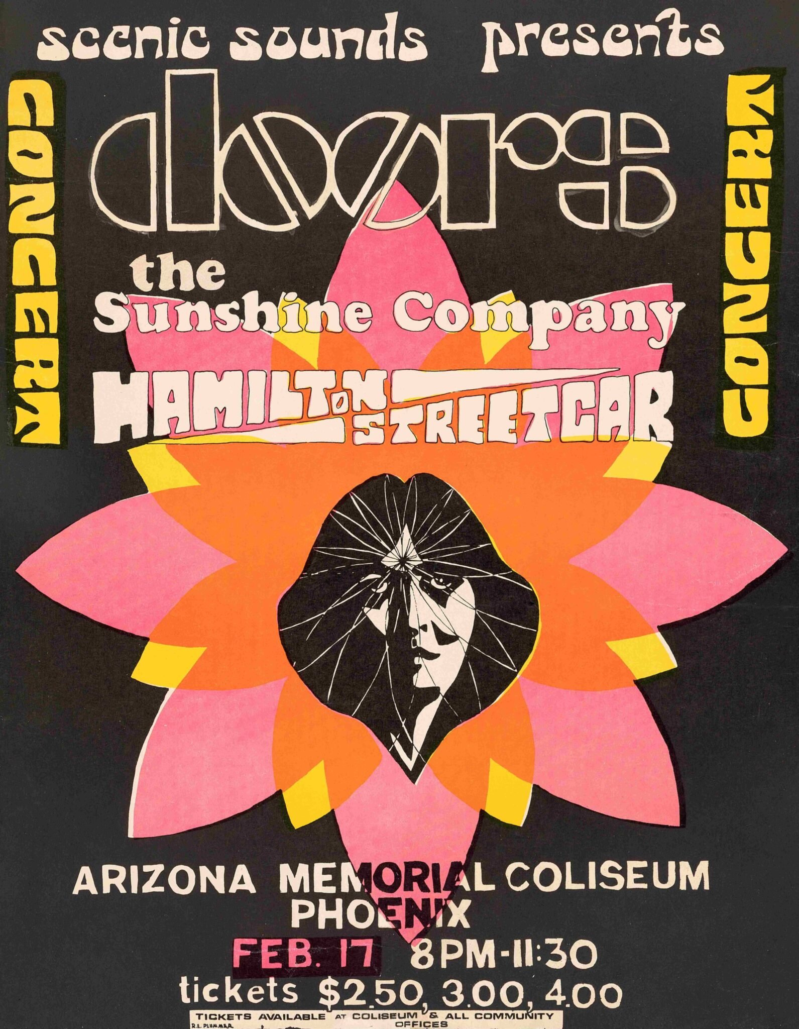The Doors 1968 Concert Poster – Vintage Psychedelic Rock Music Print The Doors 1968 Concert Poster – Vintage Psychedelic Rock Music Print