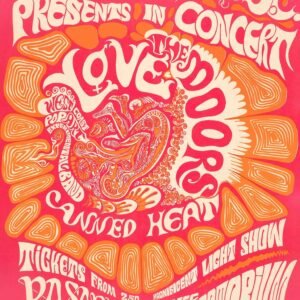 The Doors Love Canned Heat 1967 Concert Poster