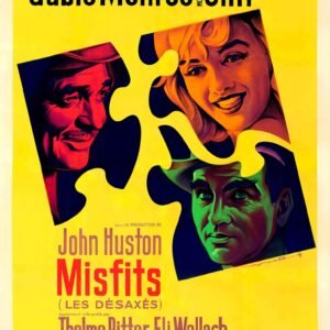 The Misfits French Poster 1961 – Classic Hollywood Film Art Print