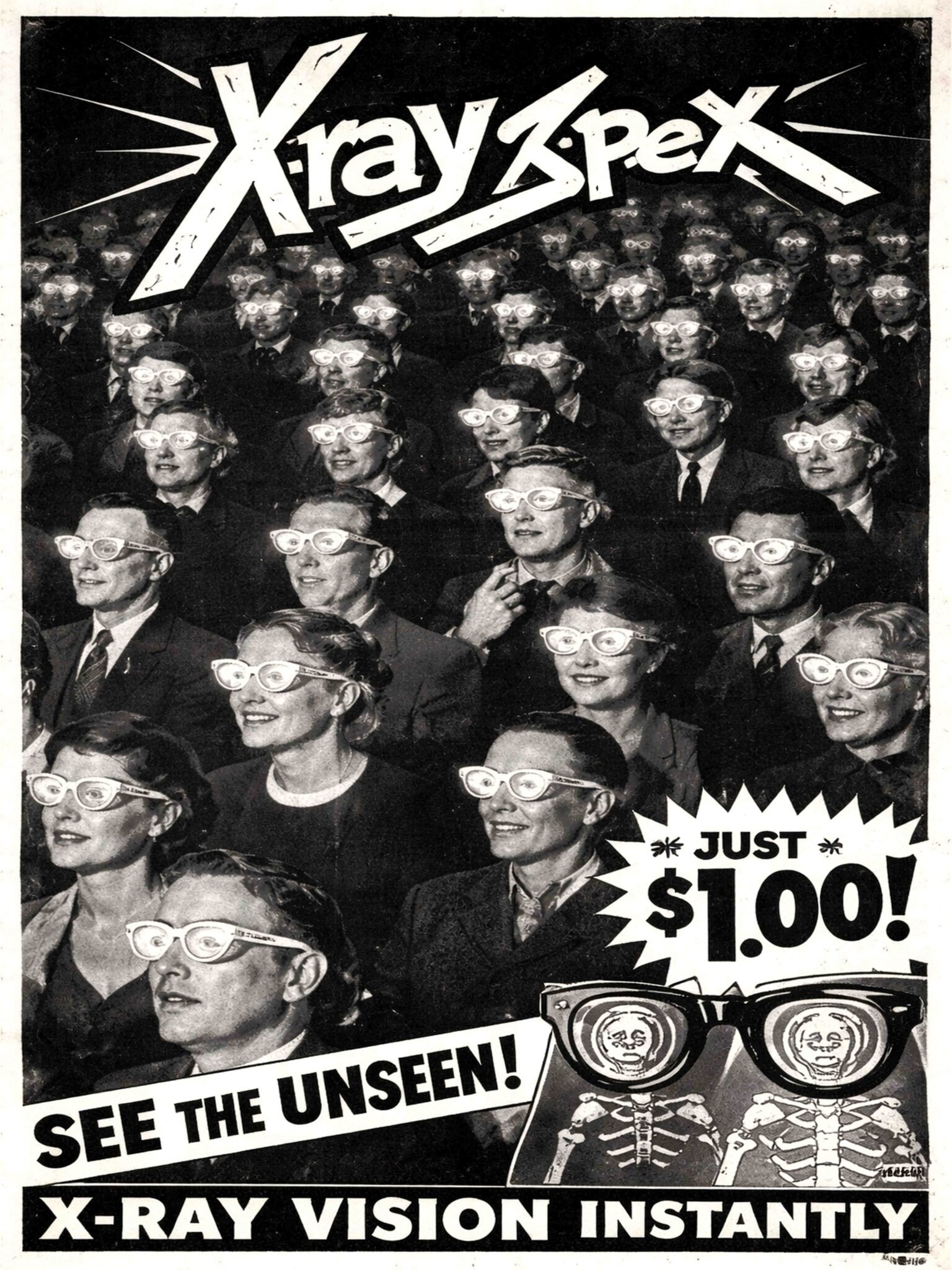 Vintage X-Ray Glasses Poster – Classic 60s Gag Gift Advert Wall Art Vintage X-Ray Glasses Poster – Classic 60s Gag Gift Advert Wall Art