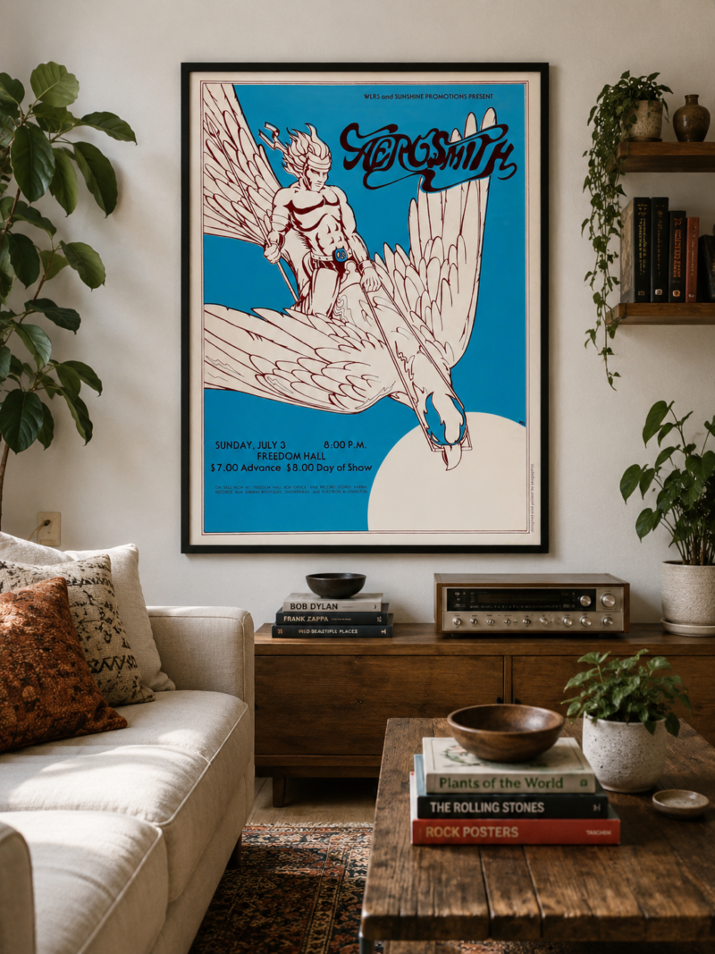 Aerosmith Vintage Poster 1970s Classic Rock Artwork – pulpposter.com