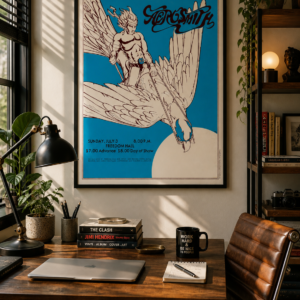 Aerosmith Vintage Poster – 1970s Classic Rock Artwork