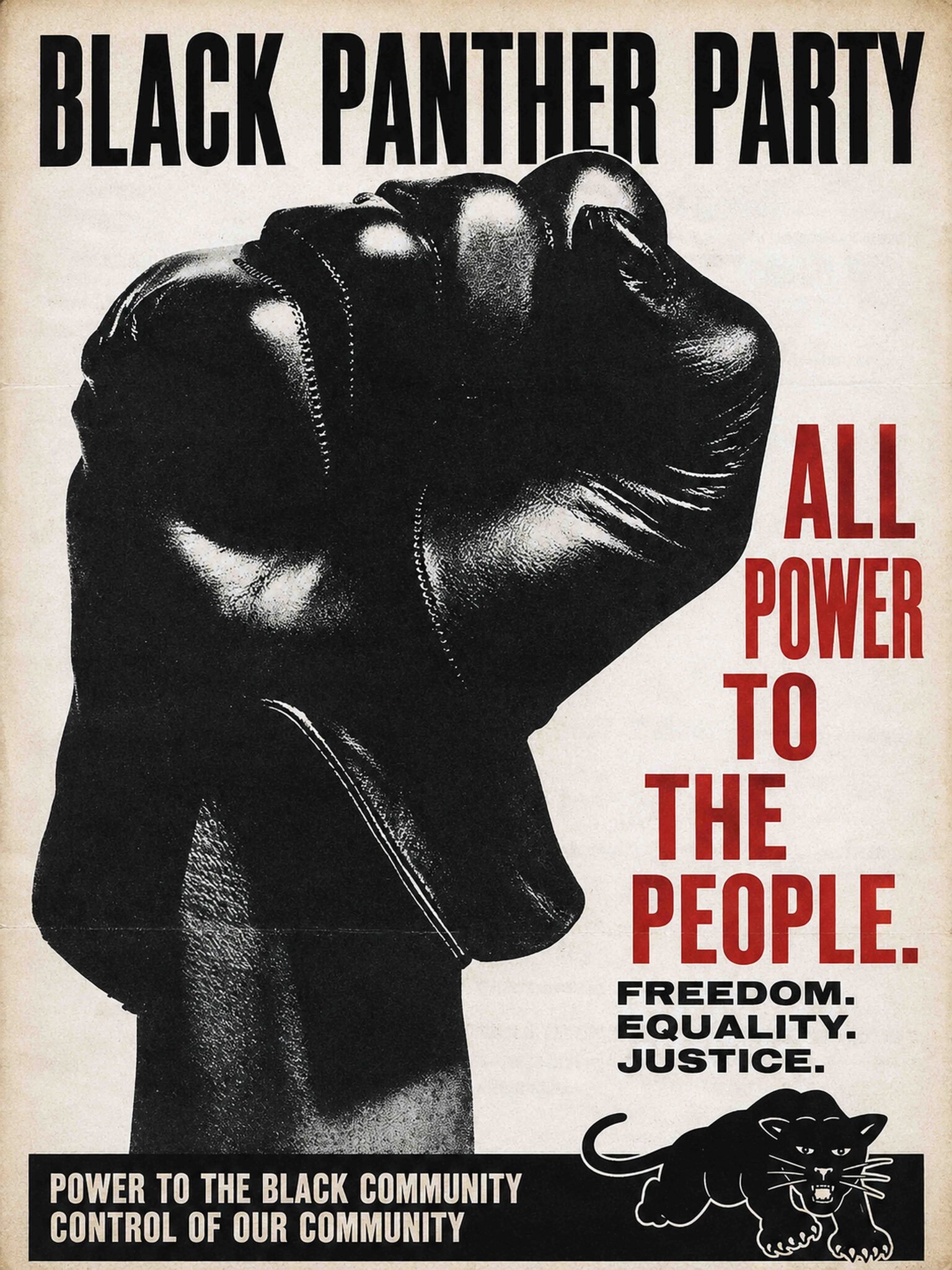Black Panther Party Vintage Poster – Civil Rights Activism Black Panther Party Vintage Poster – Civil Rights Activism