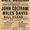 John Coltrane Miles Davis Poster – 1958 Café Bohemia Jazz