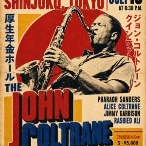 Japanese Jazz 1966 Tour Poster John Coltrane Quintet Live