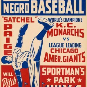 KC Monarchs vs Chicago American Giants 1943 Baseball Poster