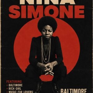 Nina Simone Baltimore 1978 promotional poster with vintage soul music design