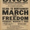 SNCC Selma to Montgomery March Poster – 1965 Civil Rights Movement Print