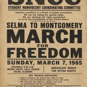 SNCC Selma to Montgomery March Poster – 1965 Civil Rights Movement Print