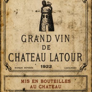 1922 Chateau Latour Vintage Wine Label Poster