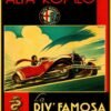 Classic Alfa Romeo Milano Poster Vintage Racing Car Artwork