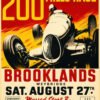 Brooklands 200 Miles Race Vintage Motor Racing Poster
