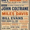 John Coltrane Miles Davis Cafe Bohemia Concert Broadside Poster