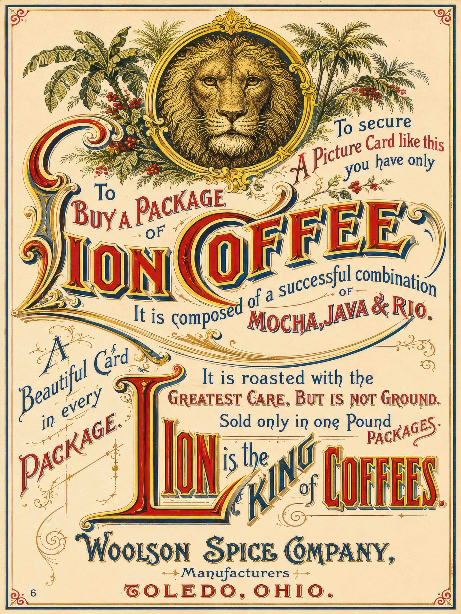 Retro Coffee Poster Print – Victorian Coffee Advertising Wall Decor
