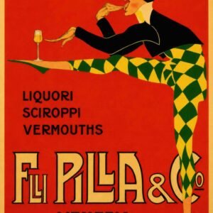 1920s Italian Cocktail Bar Poster Venetian Aperitif Wall Decor