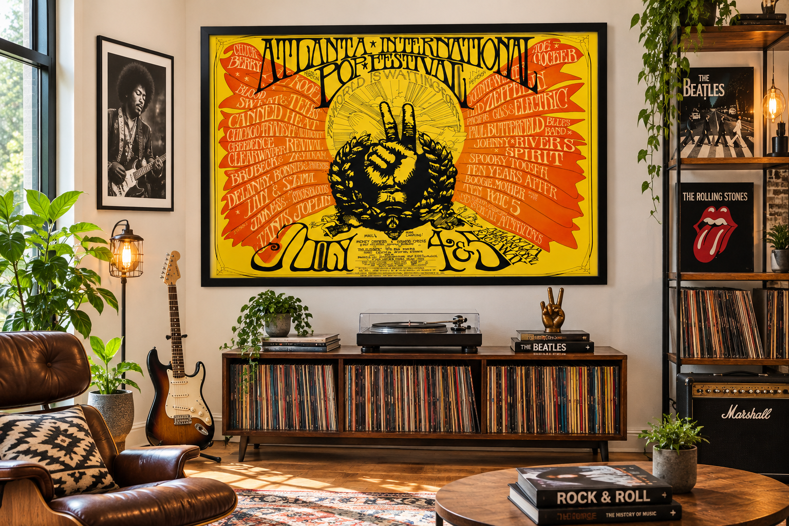 Atlanta International Pop Festival Poster 1970 | Classic Rock Festival Print